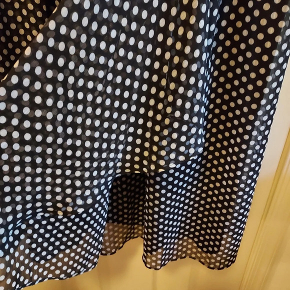 Lane Bryant Black Dress with PolkaDot Skirt in Size 26 - Picture 8 of 9